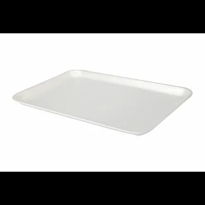 10X14 Meat Tray 10X14X0.75 IN 1 Compartment Polystyrene Foam White Rectangle 100/Case