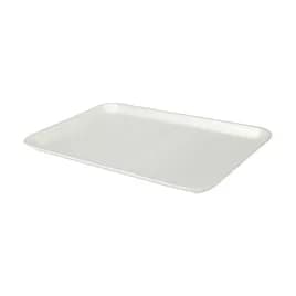 10X14 Meat Tray 10X14X0.75 IN 1 Compartment Polystyrene Foam White Rectangle 100/Case