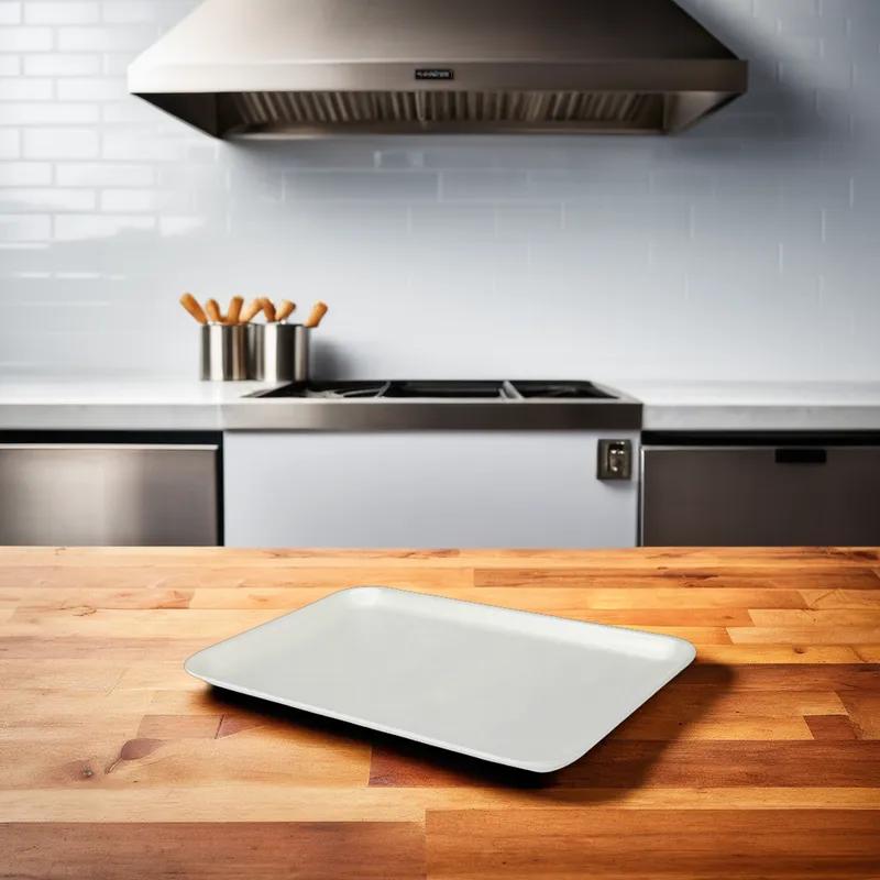 10X14 Meat Tray 10X14X0.75 IN 1 Compartment Polystyrene Foam White Rectangle 100/Case