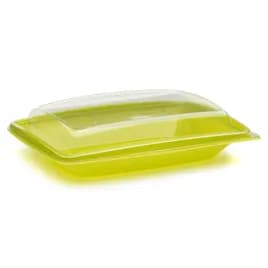 The BOTTLEBOX ® Take-Out Container 27 OZ 10.3X7.3X2.63 IN RPET Lime Green Clear Rectangle 200/Case