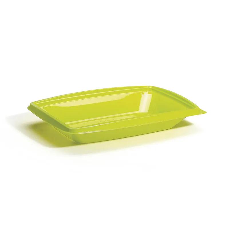 The BOTTLEBOX ® Take-Out Container 27 OZ RPET Clear Lime Green 200/Case