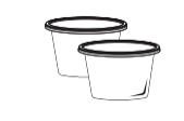 Take-Out Container Base & Lid Combo 16 OZ Plastic Black Round 250/Case