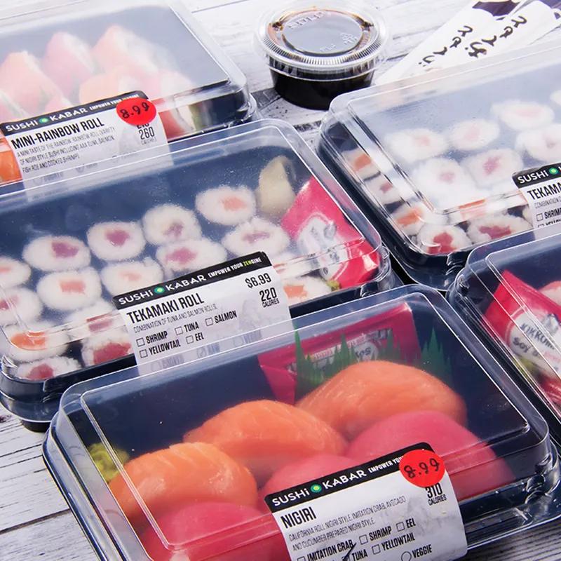 Solo® Creative Carryouts® BoxLine™ Take-Out Container Hinged 6.22X5.91X2.09 IN PS Black Clear Bar Lock 200/Case