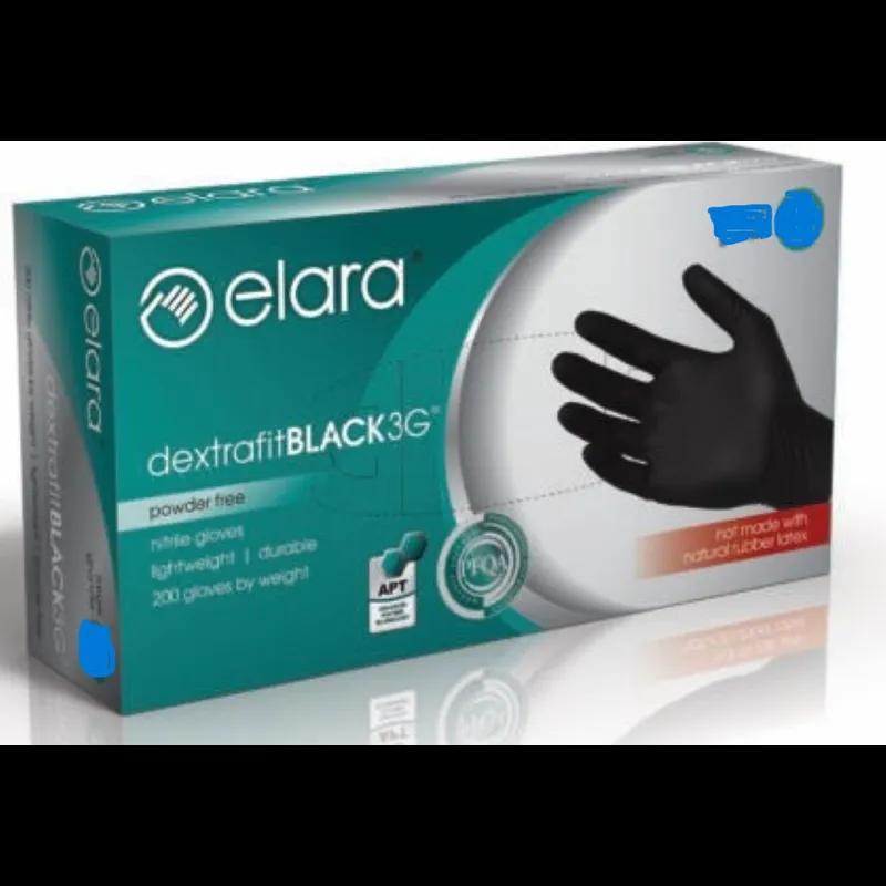 dextrafitBLACK3G™ Gloves Small (SM) Black 2MIL 2.2g Nitrile Powder-Free 200 Count/Pack