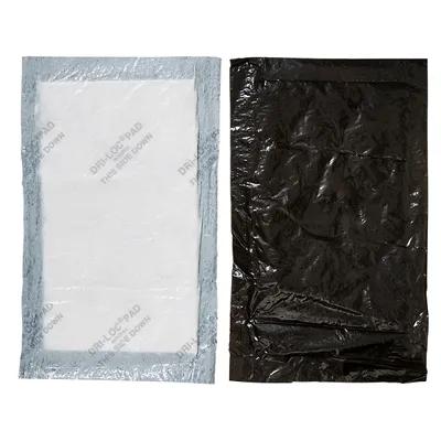Dri-Loc Meat Pad 4X7 IN Plastic Cellulose Black Rectangle Absorbent 3000/Case