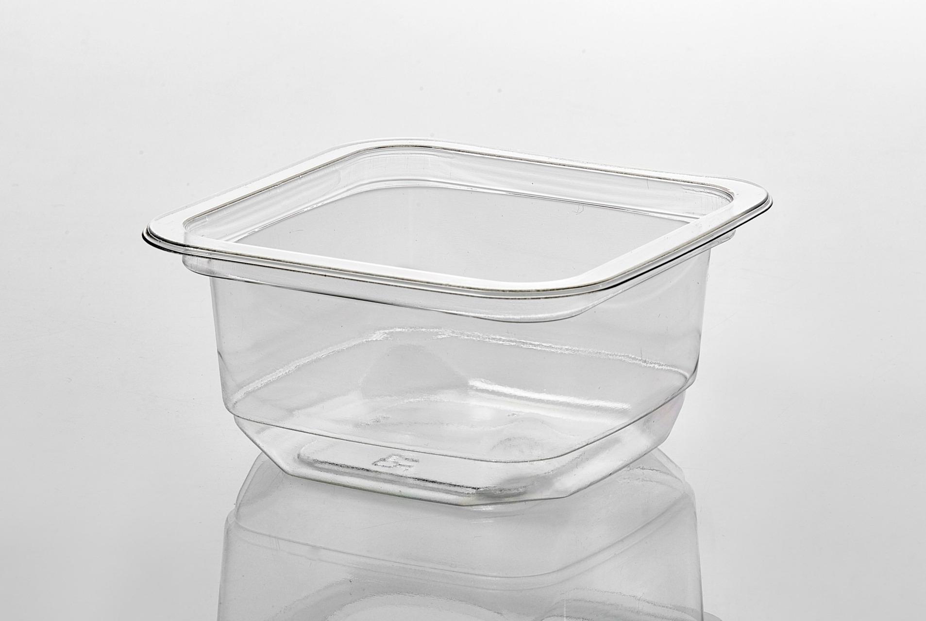 Take-Out Container Base 12 OZ PET Clear Square Sealable 540/Case