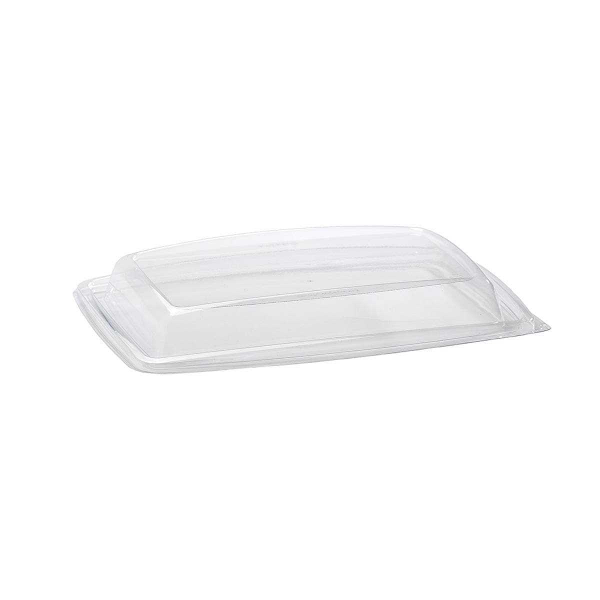 The BOTTLEBOX ® Lid Dome 10.25X7.25X1.25 IN RPET Clear Rectangle For 28 OZ Container 400/Case