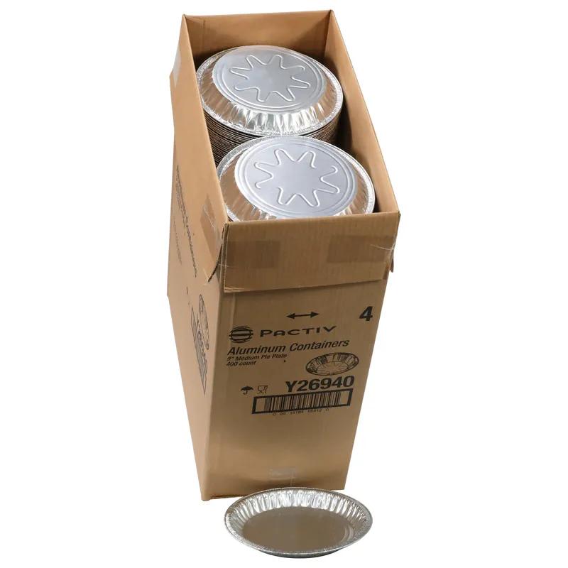 Pie Plate Medium (MED) 21.9 OZ 8.25X0.90625 IN Aluminum Silver Round 400/Case