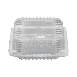 Bakery Hinged Container With Dome Lid 5X5 IN OPS Clear Square Shallow 700/Case