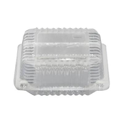 Bakery Hinged Container With Dome Lid 5X5 IN OPS Clear Square Shallow 700/Case