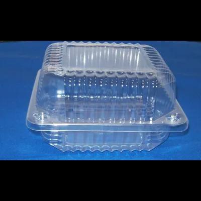 Bakery Hinged Container With Dome Lid Medium (MED) 5X5 IN OPS Clear Square 500/Case