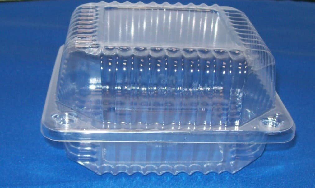 Bakery Hinged Container With Dome Lid Medium (MED) 5X5 IN OPS Clear Square 500/Case