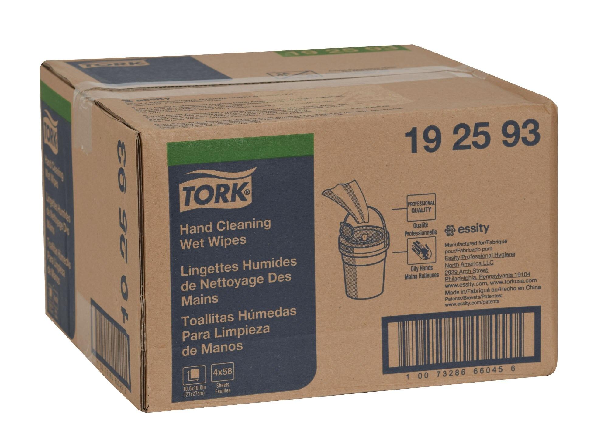 Tork Cleaning Wipe 10.60X5.50 IN 51.23 FT 1 Cloth White Fragrance Free Refill Bucket 58 Count/Pack 4 Packs/Case