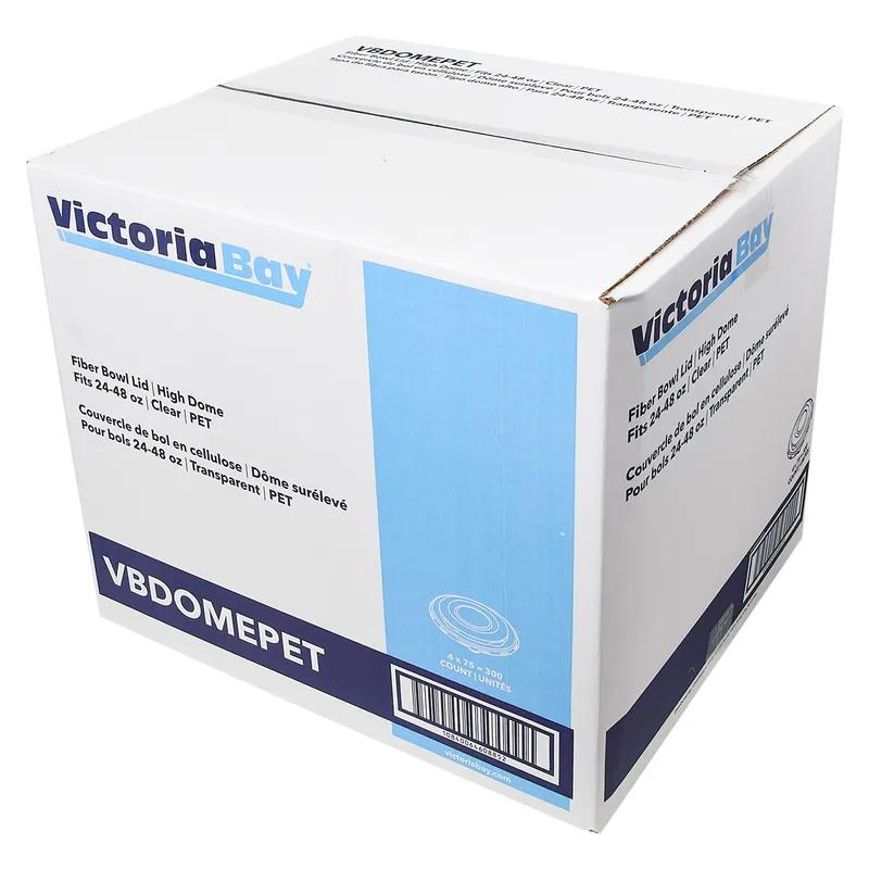 Victoria Bay Lid High Dome PET Clear Round For 24-48 OZ Bowl 75 Count/Pack 4 Packs/Case 300 Count/Case
