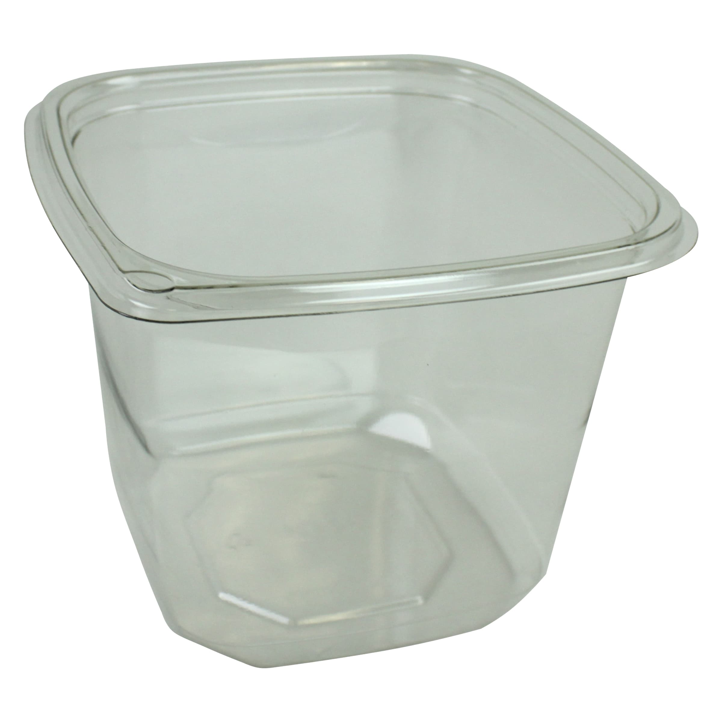 Bowl 24 OZ PET Clear Square Tamper-Evident 500/Case