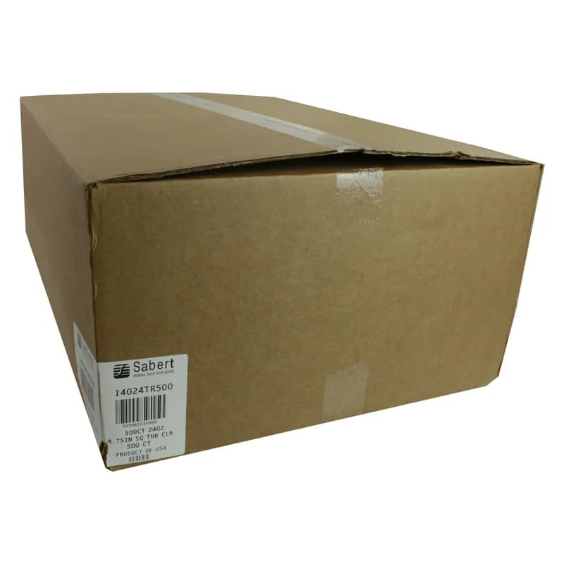 Bowl 24 OZ PET Clear Square Tamper-Evident 500/Case