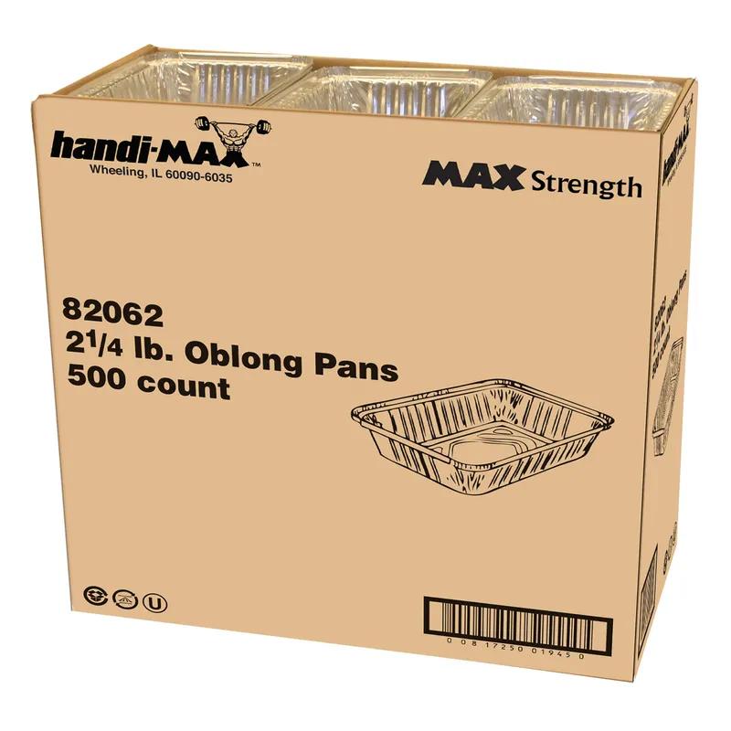 Handi-Max Take-Out Container Base 2.25 LB Aluminum Oblong 500/Case