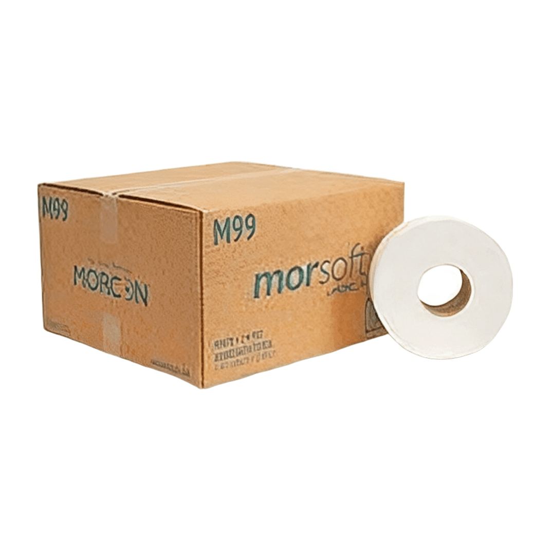 MORCON Toilet Paper & Tissue Roll 1000 FT 2PLY Jumbo (JRT) Septic Safe 12/Case