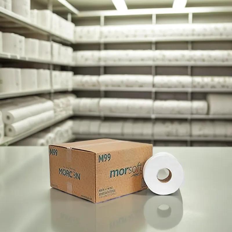 MORCON Toilet Paper & Tissue Roll 1000 FT 2PLY Jumbo (JRT) Septic Safe 12/Case