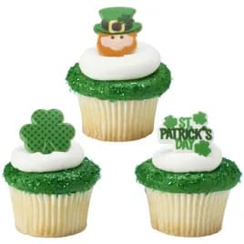 Cake & Cupcake Topper Ring Plastic Multicolor St. Patrick's Day 144/Pack