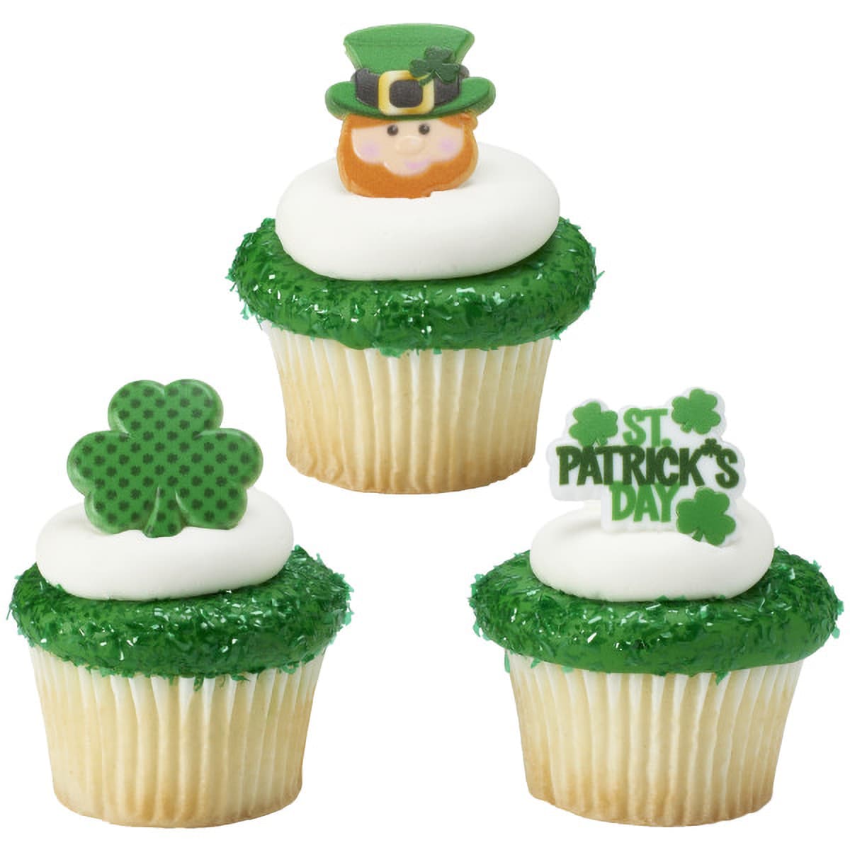 Cake & Cupcake Topper Ring Plastic Multicolor St. Patrick's Day 144/Pack