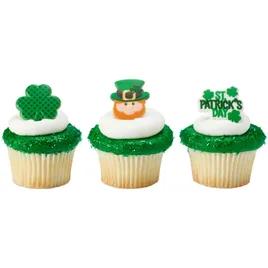 Cake & Cupcake Topper Ring Plastic Multicolor St. Patrick's Day 144/Pack