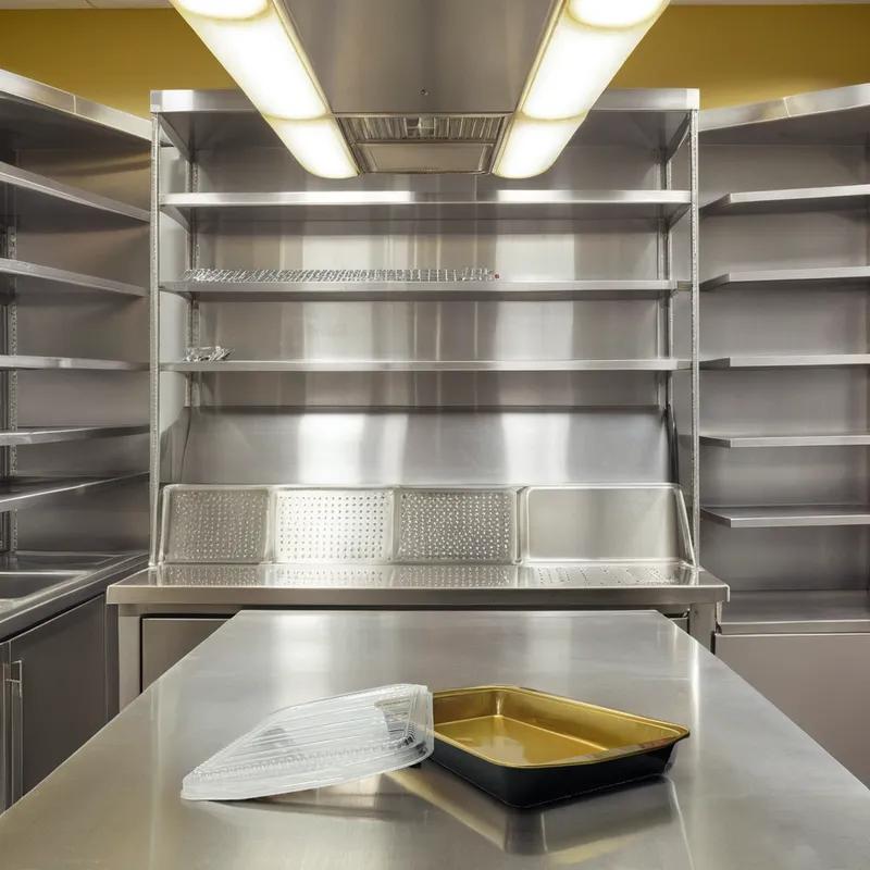 Victoria Bay Steam Table Pan & Lid Combo With Dome Lid 116 OZ Aluminum Black Gold 25/Case