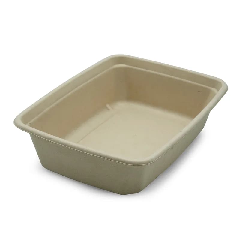 Victoria Bay Take-Out Container Base 6X9 IN Pulp Fiber Natural Rectangle 300/Case
