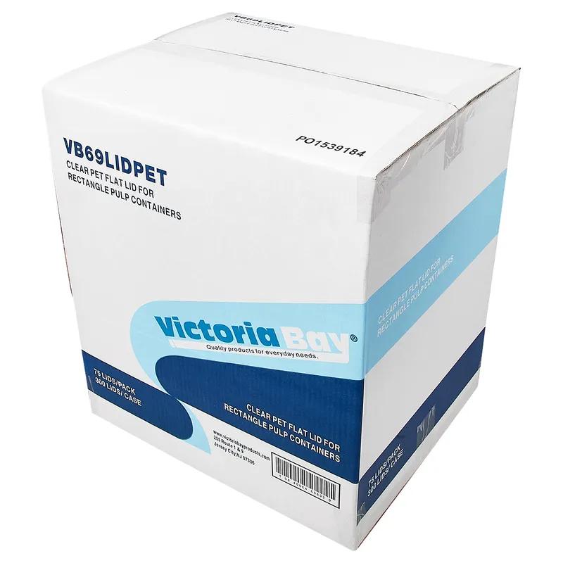 Victoria Bay Lid Flat 6X9 IN PET Clear Rectangle For Fiber Container 100 Count/Pack 3 Packs/Case 300 Count/Case