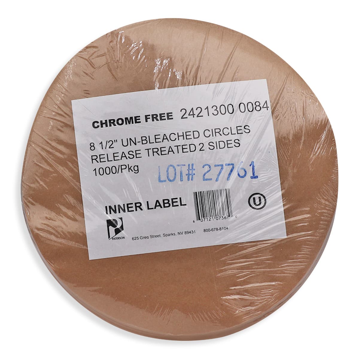 Pan Liner 8.5 IN Circle Unbleached 10000/Case