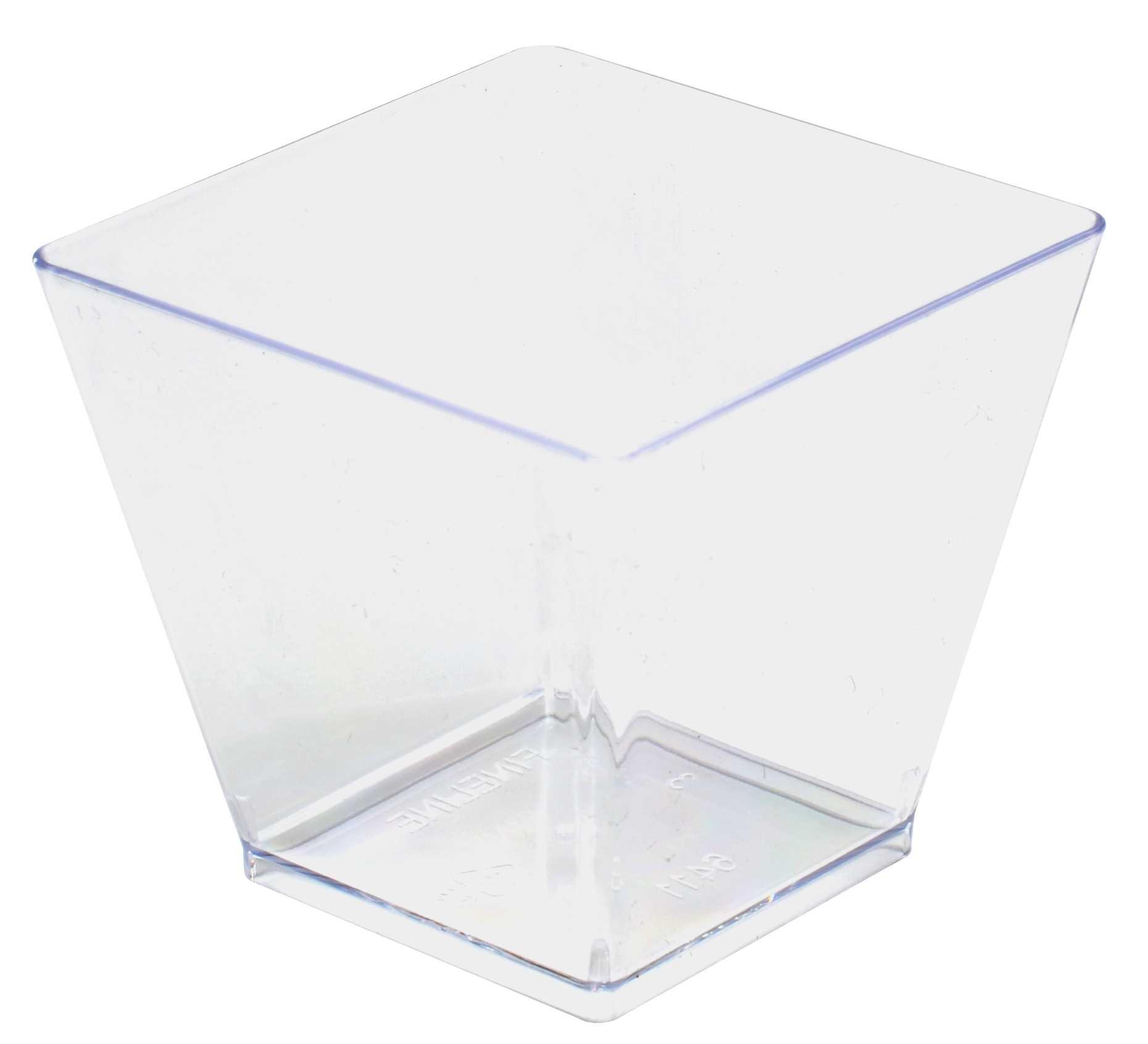 Tiny Temptations Bowl 2 OZ PS Clear Square 200/Case