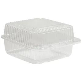 Bakery Hinged Container With Dome Lid OPS Clear Square Deep 500/Case
