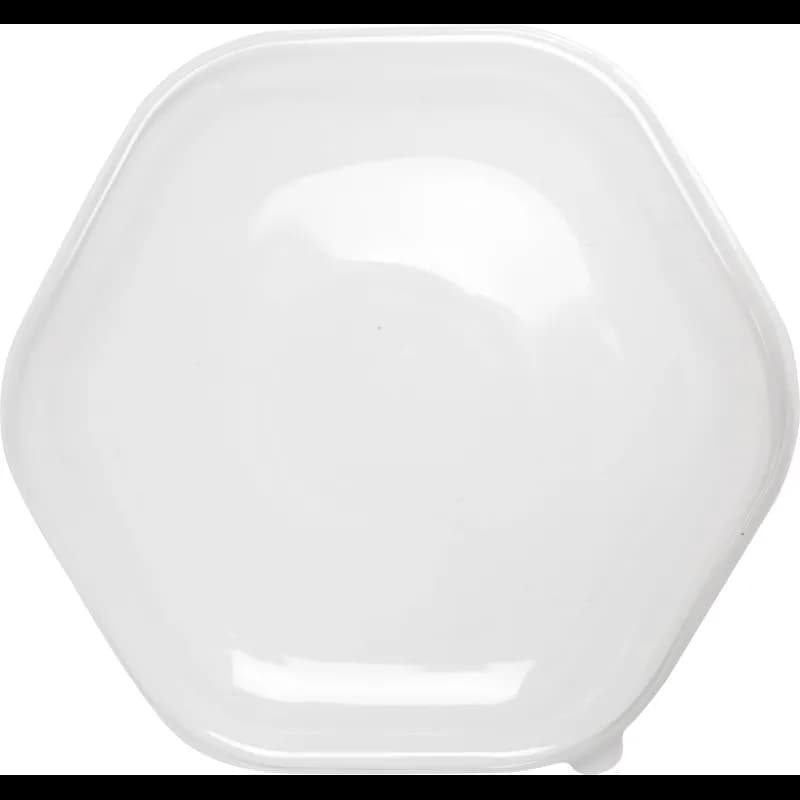 Lid PLA Clear Hexagon For 44-54 OZ Bowl 400/Case