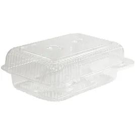 Cupcake Hinged Container With Dome Lid 9.375X6.75X2.875 IN 6 Compartment OPS Clear Rectangle 350/Case