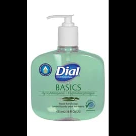 Dial Dial® Basics Hand Soap Pump 16 FLOZ Light Green Foaming Aloe Advanced Moisturizers 12/Case