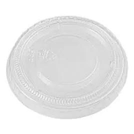 Lid Flat PET Clear Round For 3.25-4-5.5 OZ Souffle & Portion Cup 2500/Case