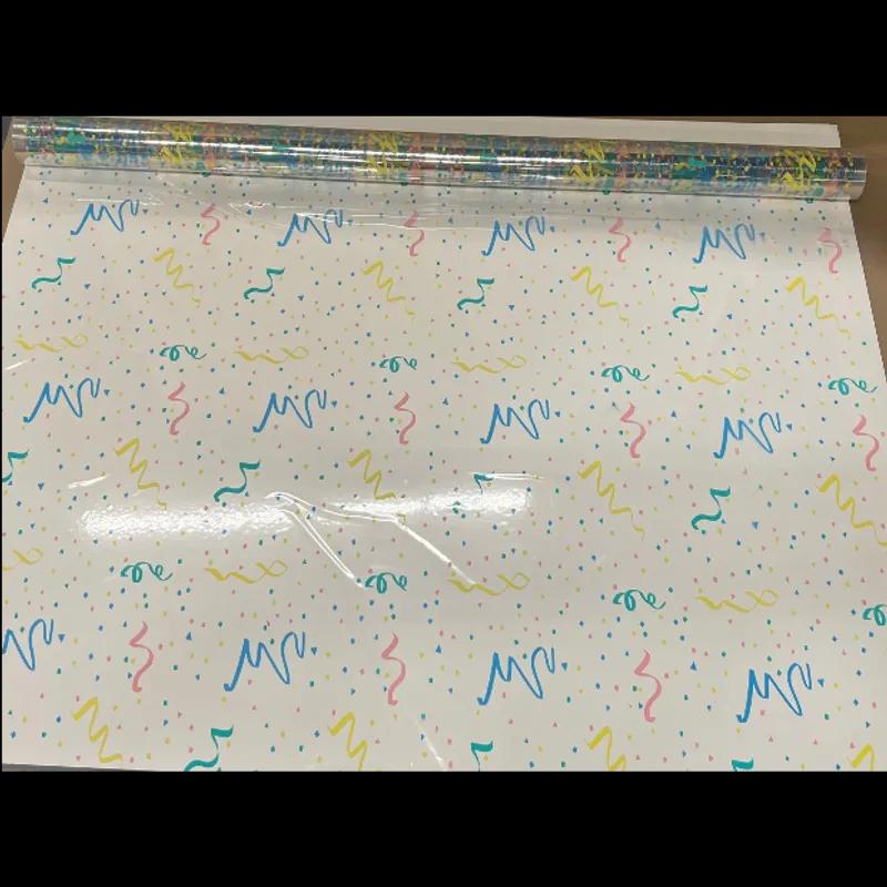 Cellophane Roll 40IN X100FT Pastel Confetti 1/Each