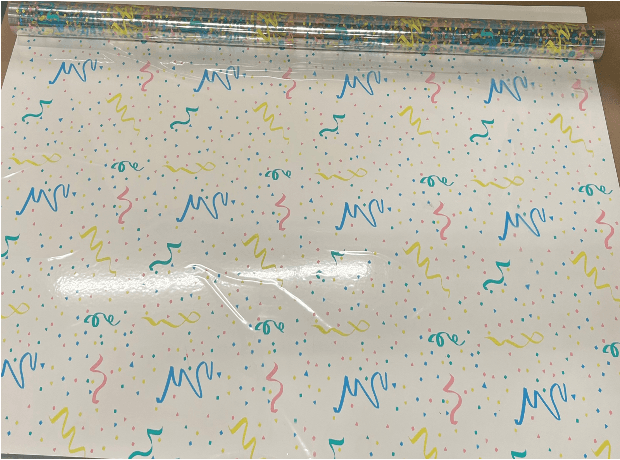 Cellophane Roll 40IN X100FT Pastel Confetti 1/Each