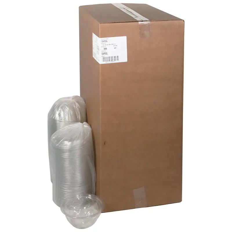 Bowl & Lid Combo With Dome Lid 24 OZ RPET Clear Swirl Design 300/Case