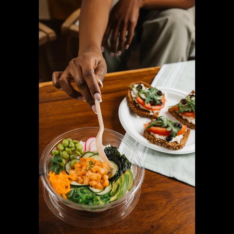 Bowl & Lid Combo With Dome Lid 24 OZ RPET Clear Swirl Design 300/Case