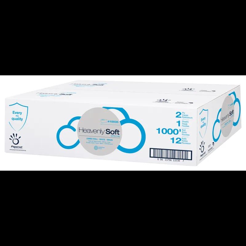 Heavenly Soft Toilet Paper & Tissue Roll Jumbo (JRT) 12 Rolls/Case