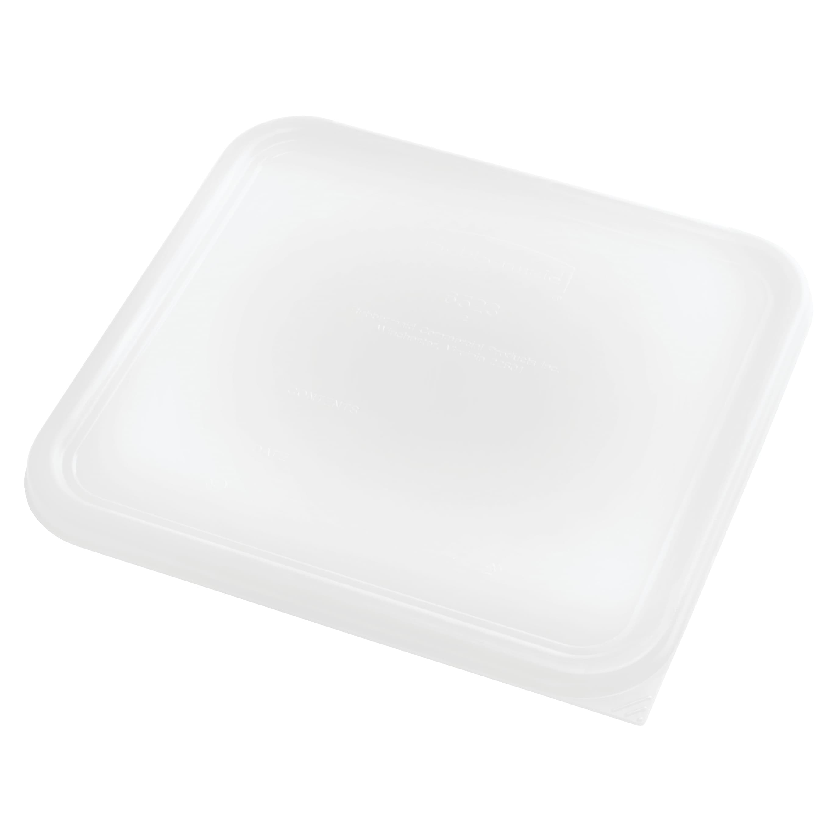 Lid Food Storage Container 12-22 QT White Square LDPE Food Safe 1/Each