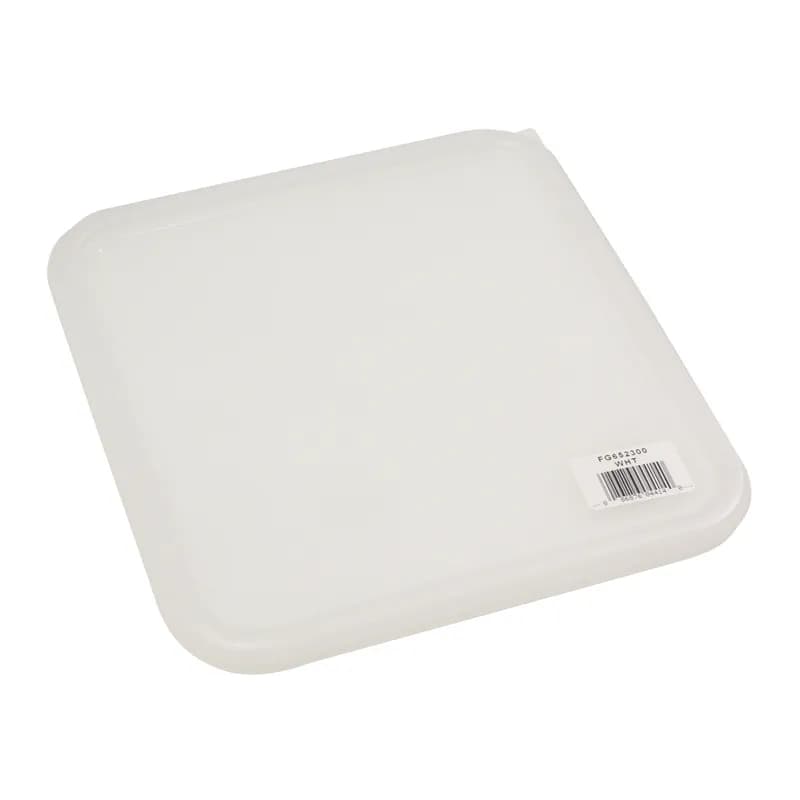 Lid Food Storage Container 12-22 QT White Square LDPE Food Safe 1/Each