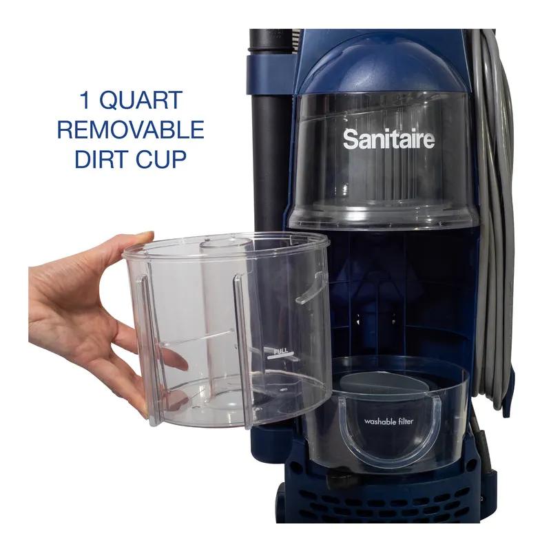 Sanitaire® PROFESSIONAL Dirt Cup 9.38X14.25X30.82 IN 1 QT 13IN 8 amp With 30FT Cord Adjustable Height Cyclonic Filtration 1/Each