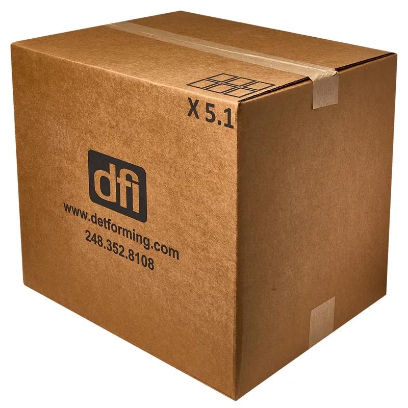 Muffin Hinged Container With Dome Lid 8X8.75X3.25 IN 4 Compartment OPS Clear Square 250/Case