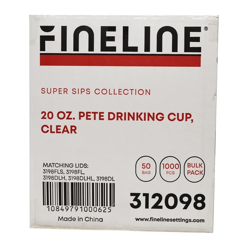 Cup 20 OZ PET 1000/Case