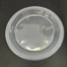 Victoria Bay Plate 9 IN Plastic Clear Round Heavyweight 125 Count/Pack 4 Packs/Case 500 Count/Case