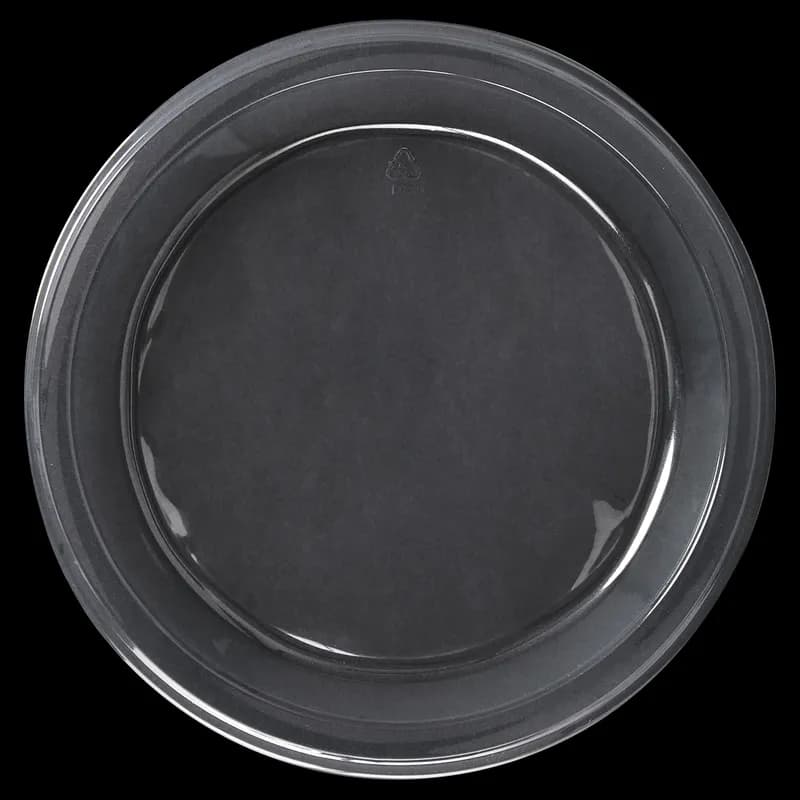Victoria Bay Plate 9 IN Plastic Clear Round Heavyweight 125 Count/Pack 4 Packs/Case 500 Count/Case