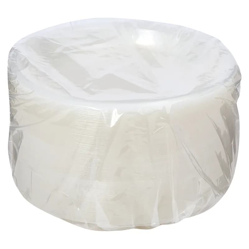 Victoria Bay Plate 9 IN Plastic Clear Round Heavyweight 125 Count/Pack 4 Packs/Case 500 Count/Case