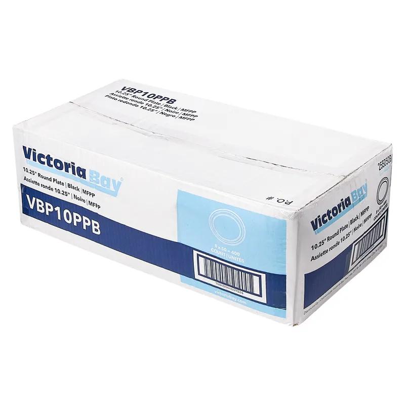 Victoria Bay Plate 10.25 IN Plastic Black Round 400/Case